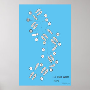 Poster Hommes de base d'étapes de la valse 18