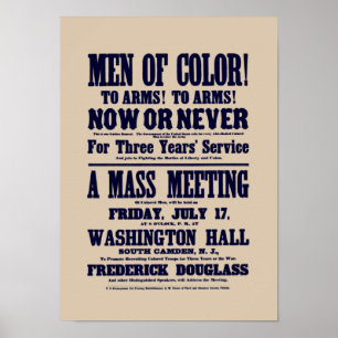 Poster Hommes De Couleur ! Aux Armes ! Maintenant ou jama