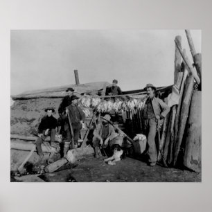 Poster Hommes de Klondike après chasse du lagopède alpin