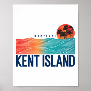 Poster Hommes de Maryland Sandy Point surfant sur des fem