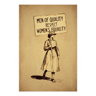 Poster Hommes de qualité Respect de l'égalité des femmes