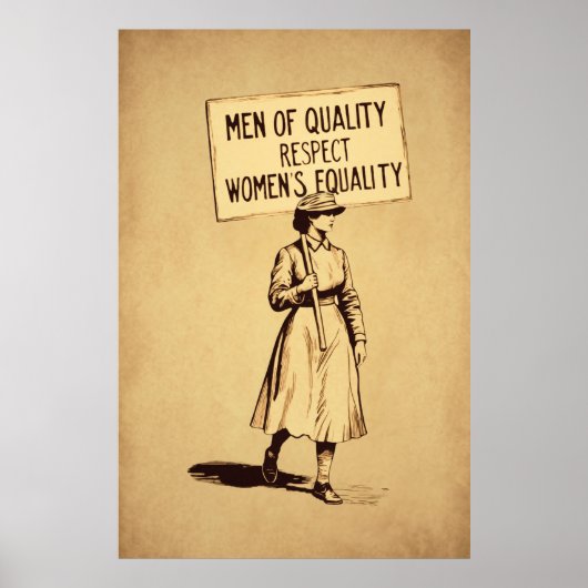 Poster Hommes de qualité Respect de l'égalité des femmes (Devant)