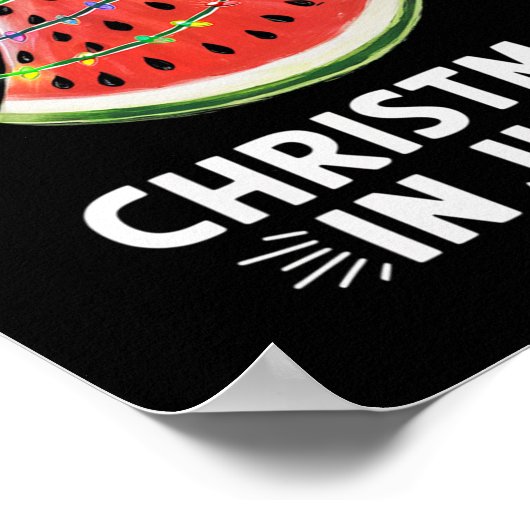 Poster Hommes Femmes Enfants Noël En Juillet Pastèque Noë (Coin)