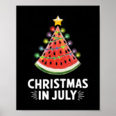 Poster Hommes Femmes Enfants Noël En Juillet Pastèque Noë (Devant)