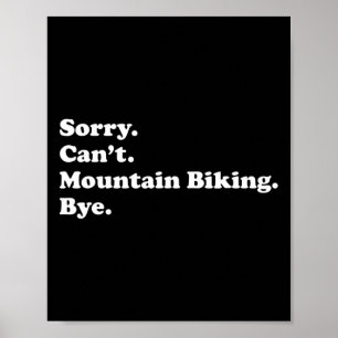 Poster Hommes Femmes Garçons Ou Filles Vélo De Montagne D