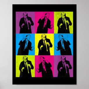 Poster Hommes Femmes Joyeuses Trump Danser Pop Art Trump