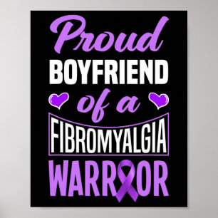Poster Hommes Fier Garçon D'Un Guerrier Fibromyalgique