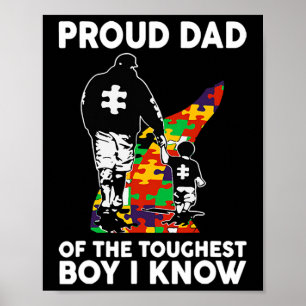 Poster Hommes Fier Papa Du Garçon Le Plus Touché Je Conna