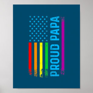 Poster Hommes Fier Papa grand-père LGBT Gay pride LGBTQ