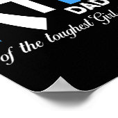 Poster Hommes Fier T1D Papa De Fille Sensibilisation au d (Coin)