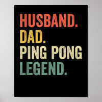 Hommes Funny Ping Pong Husband Papa Table Tennis L