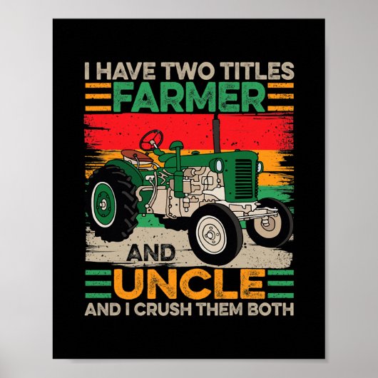 Poster Hommes J'ai deux titres Farmer et Oncle Pères (Devant)