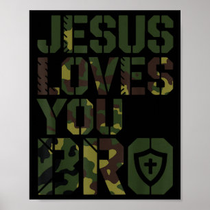 Poster Hommes Jésus vous aime Bro Funny Christian Boy God