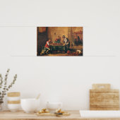 Poster Hommes jouant au jacquet dans une taverne (Cuisine)