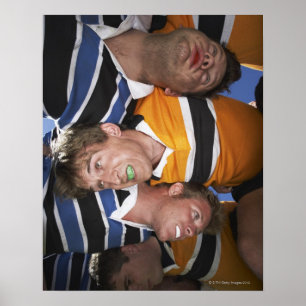 Poster Hommes jouant au rugby