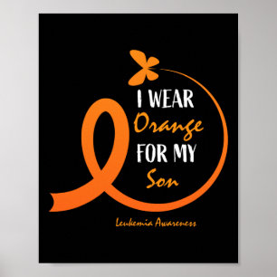 Poster Hommes Maman Femmes Je Porte Orange Pour Mon Fils