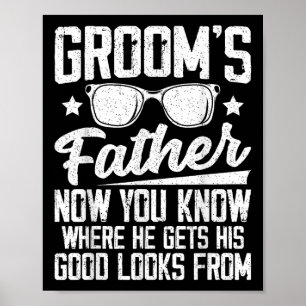 Poster Hommes Père Du Mariage Groom Costume Grooms Fa