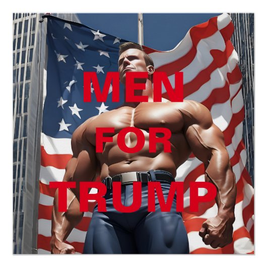 POSTER HOMMES POUR TRUMP (Devant)