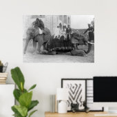 Poster Hommes tenant des éléphants en Inde PhotoInde (Bureau à domicile)