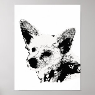 Poster - Hond met zakdoek