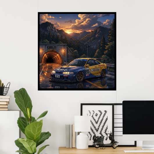 Poster Honda Integra Type R JTCC (Bureau à domicile)