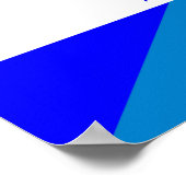 Poster honduras nicaragua demi drapeau symbole du pays (Coin)