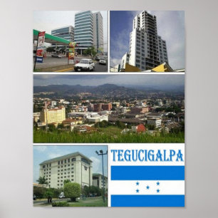 Poster Honduras - Tegugigalpa Mosaic -