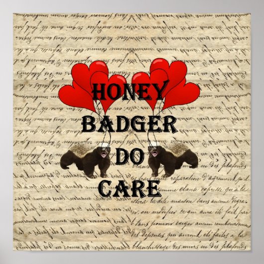 Poster Hone badger do care (Devant)