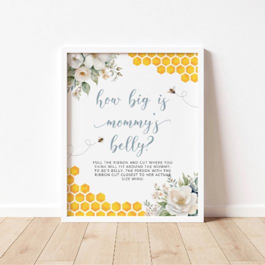 Poster Honey Bee Baby shower Quelle est la taille du vent