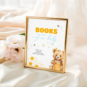 Poster Honey Bee Bear Baby showers Livres Pour Bébé