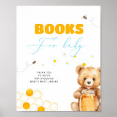Poster Honey Bee Bear Baby showers Livres Pour Bébé (Devant)