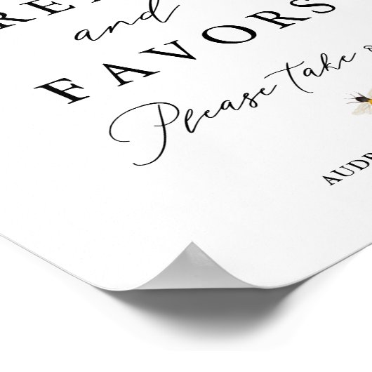 Poster Honey Bee & Daisy Traitements et Faveurs Affichage (Coin)