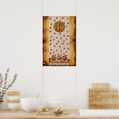 POSTER HONEY BEE, MAINTIEN DE L'OEUVRE, PARCHEMENT DE MAI (Cuisine)