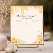 Poster Honey Bee Sunflowers Sexe Révélation de vote Graph