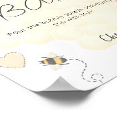 Poster Honey Boho Fleur sauvage Baby shower Maman-osa Bar (Coin)