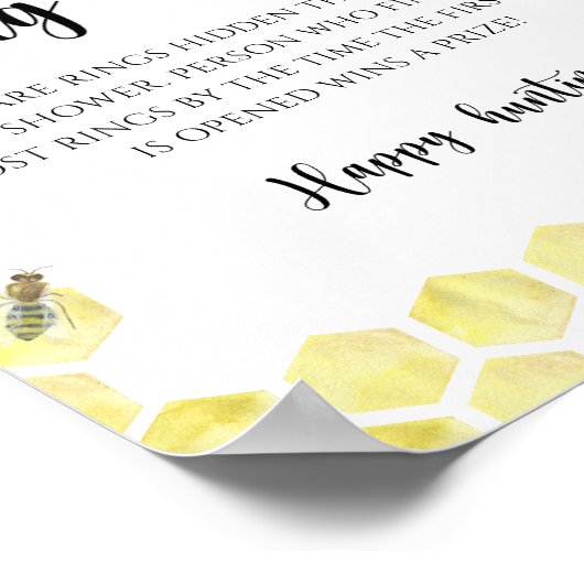 Poster Honeycombes nuptiale - Ring chasse nuptiale jeu de (Coin)