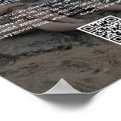 Poster Honeymoon fund argent moderne code qr photo (Coin)