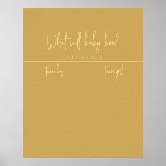 Poster Honeypeb Genre Reveillez Garçon ou Girl Chart (Devant)