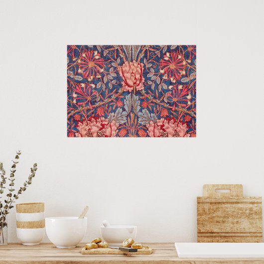 Poster Honeysuckle, Wallpaper de William Morris (Cuisine)