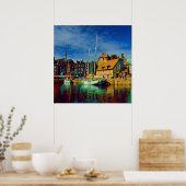 Poster HONFLEUR - amarrage - jetée ancienne - panorama (Cuisine)