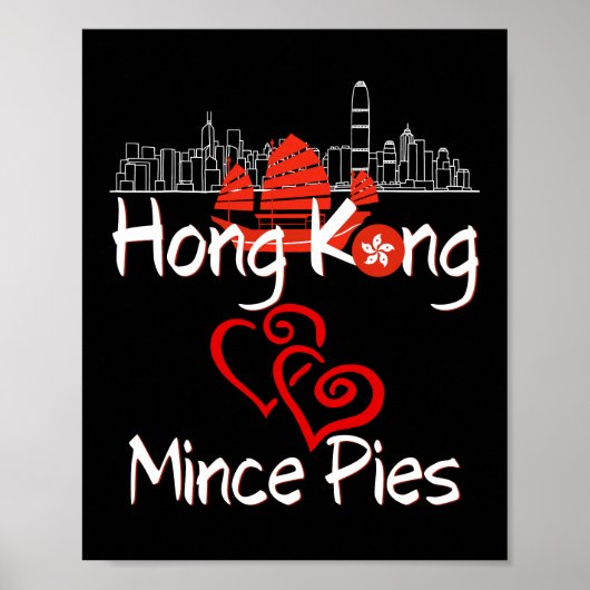 Poster Hong Kong aime les minces tartes (Devant)