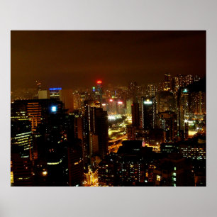 Poster Hong Kong at Night