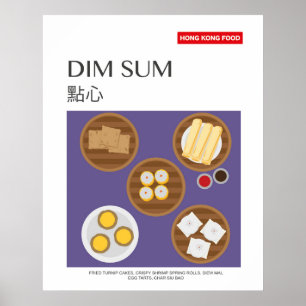 Poster Hong Kong Dim Sum Food Art