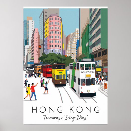 POSTER HONG KONG – DING DING TRAM (Devant)