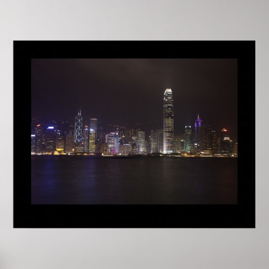 Poster Hong Kong la nuit (Devant)