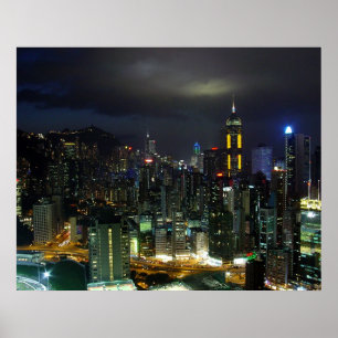 Poster Hong Kong la nuit