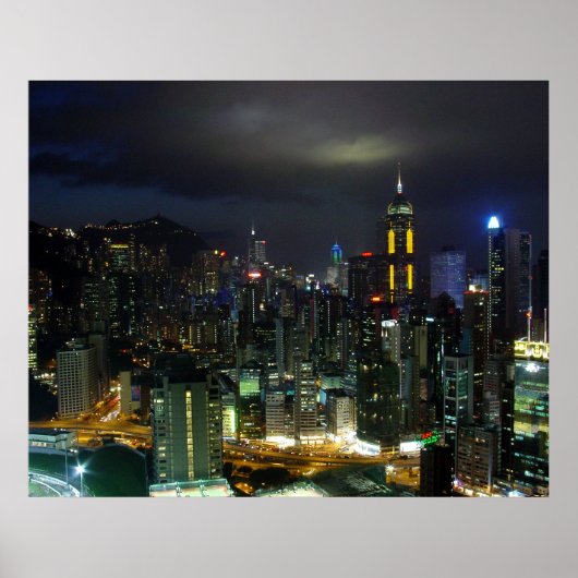 Poster Hong Kong la nuit (Devant)
