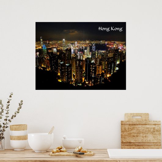 Poster Hong Kong Nightscape (Cuisine)