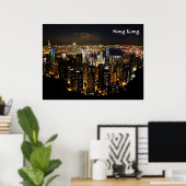 Poster Hong Kong Nightscape (Bureau à domicile)