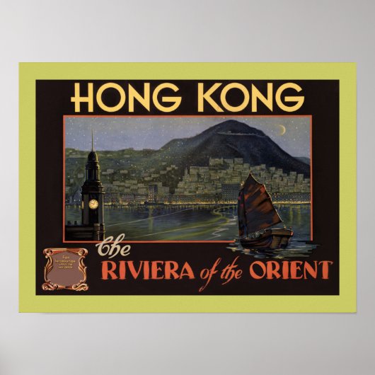 Poster Hong Kong ~ Riviera de l'Orient (Devant)